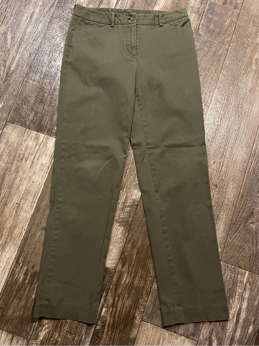 Jones New York Signature Pants Skinny Stretch Mid Rise Womens Size 2 Dark Green